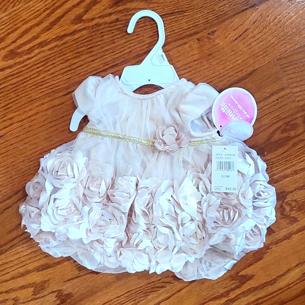 Nanette baby dress ( gold)